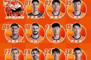 山东泰山今日阵容，加油 ​​​